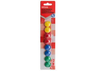 Magneten rond 20mm assorti blister - 2