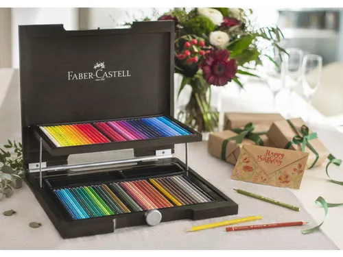 Kleurpotlood Faber Castell Polychromos houten koffer 72 stuks