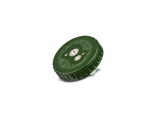 Puntenslijper DUX retro groen dubbelgaats met opvangbak doos à 10 stu