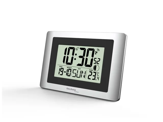 Digitale wandklok Technoline WS 8028 220x150x56mm zilver