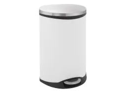 Pedaalemmer Shell Bin 50 Liter Wit mat RVS