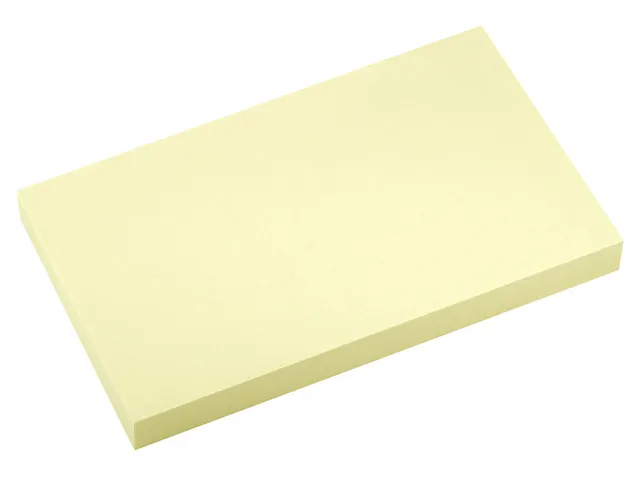 Bloc-mémos 125x75mm jaune bloc de 100 feuillets