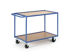 tafelwagen,draagverm. 250kg,2etage(s),laadvl. LxB 790x490mm,houtetage