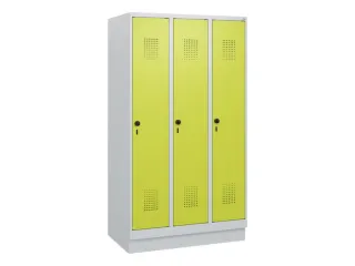 schoollocker,HxBxD 1630x900x500mm,3vak,vak B 300mm,draaigrendel,sokkel - 2