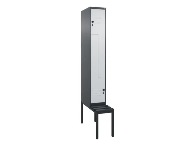 Z-garderobekast,HxBxD 2120x300x815mm,2vak,vak B 300mm,draaigrendel