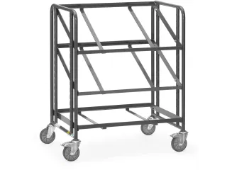 Esd-eurobakkenwagen 9390 250kg 820x610mm 3 Etages Open Frame Ral7015 - 1