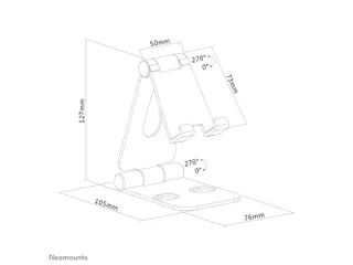 Telefoonstandaard DS10160SL1 opvouwbaar Zilver - 7