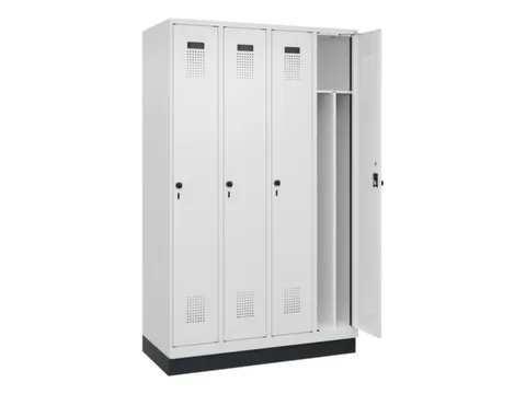 locker voor scheiding van kleding,HxBxD 1950x1200x500mm,4vak