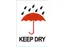 Waarschuwingsetiket keep dry 74mmx105mm 500 stuks
