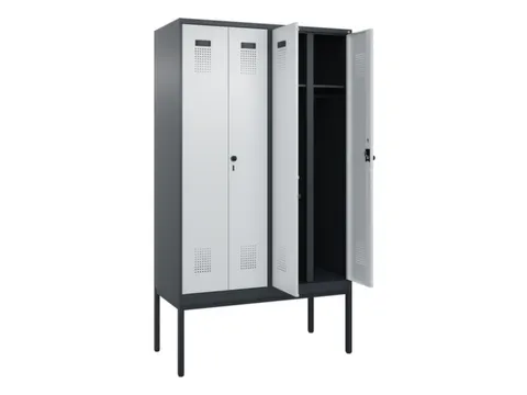 locker voor scheiding van kleding,HxBxD 2120x1200x500mm,4vak