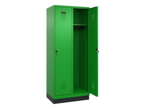 locker,HxBxD 1950x800x500mm,2vak,vak B 400mm,draaigrendel,sokkel