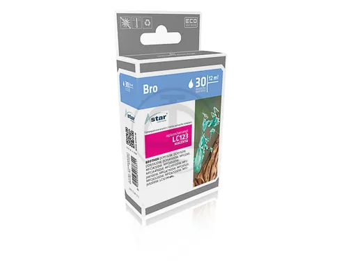 Astar Brother LC123M MFCJ Inkt Magenta Rebuilt 600 Pagina's 6.6ml