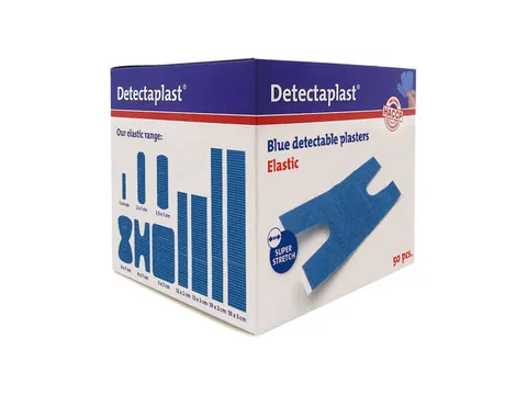 Detectaplast 8246 kneukel textielpleister elastisch blauw 50 stuks