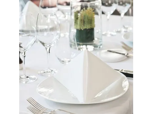Servetten Tork 478711 LinStyle 1-laags 39x39cm wit 1/4 vouw 50st.