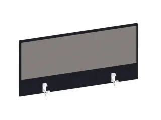 baliepaneel,v. bureau,aanbouw achter,B 1000mm,CC-zwart,BN8078-grijs - 1
