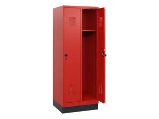 schoollocker,HxBxD 1630x600x500mm,2vak,vak B 300mm,draaigrendel,sokkel - 1