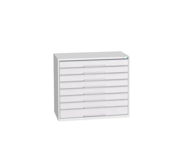 ladekast HxBxD 900x1050x550mm 8laden romp RAL7035 front RAL7035