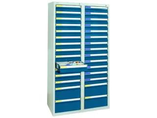 ladekast HxBxD 1800x1000x500mm 30laden vergrendeling RAL7035 RAL5010 - 2