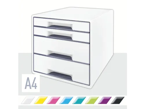 Ladenblok Leitz WOW Cube 4 laden wit/grijs