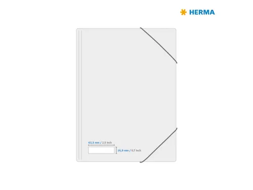 HERMA 10005 Verwijderbare etiketten A4 63,5x16,9mm Wit 1200 stuks