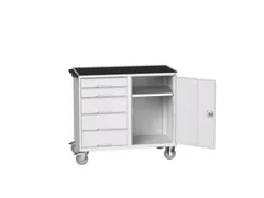 montagetafel 965x1050x550mm staalblad 5 laden kast front RAL7035