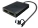 USB-A/USB-C Dual 4K/60 Hz DisplayPort Video Adapter
