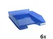 Corbeille à courrier Combo Midi transparent - Bleu royal brillant