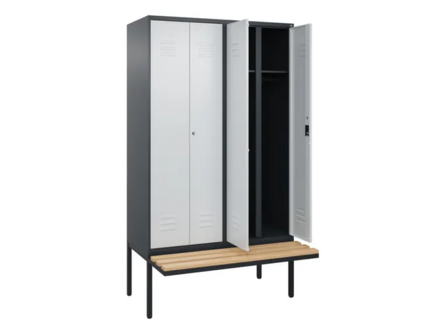 locker voor scheiding van kleding,HxBxD 2120x1200x815mm,4vak