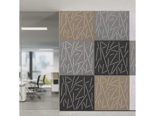 Akoestisch wandpaneel vierkant met patroon uitsnede 100x100cm Zwart - 7