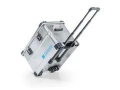 Transportkist Aluminium 60l 385x 600x 400mm 2wielen 3-delige Trekgreep