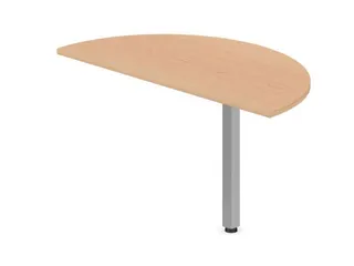 aanbouwtafel,i.h.v.,HxBxD 720-840x1200x600mm,halfrond,NE-esdoorn - 1