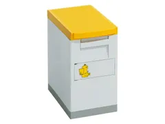 OUTLET Afvalbak Afvalverzamelaar 15 Liter 355x200x300mm Lichtgrijs/Gee