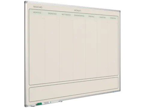 Weekplanner Elegance Duits softline profiel 8mm 90x120cm aluframe
