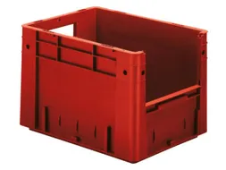 Euronorm Stapelkrat Rood 270x400x300mm 23.3l Gesloten Grijpopening