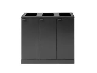 Bica Basic 870 Afvalscheidingsunit 3x45 liter Antraciet - 2