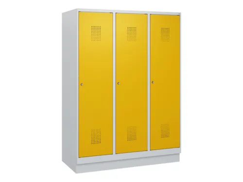 schoollocker,HxBxD 1630x1200x500mm,3vak,vak B 400mm,cil.-slot,sokkel