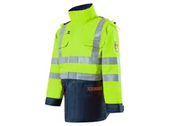 Original Roots Full Option RO1517 parka, fluo geel/marineblauw, maat X