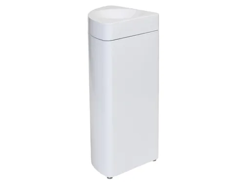 afvalbak,zelfblussend,40l,HxBxD 760x350x350mm,kop wit,romp metaal wit