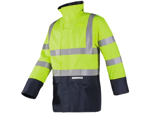 Veste de pluie Sioen 7219 Elliston jaune fluo/bleu marine Taille M