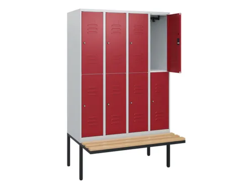 Dubbeldekse dekenkist,HxBxD 1950x1200x815mm,4x2vak.,vak B 300mm