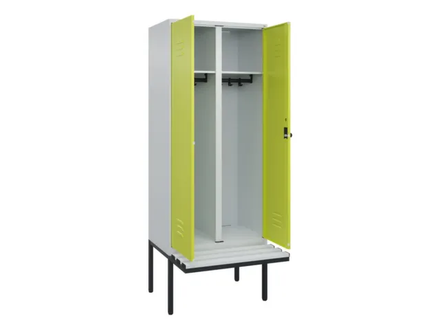 locker voor scheiding van kleding,HxBxD 2120x800x815mm,2vak