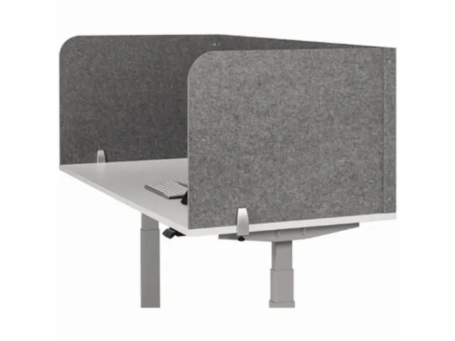 Akoestische Scheidingswand Bureau 160x60x60cm LichtGrijs Gesloten
