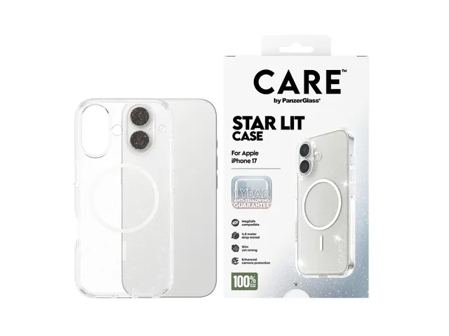 PanzerGlass CARE by Star Lit Case w. White MagSafe iPhone 17, Ho