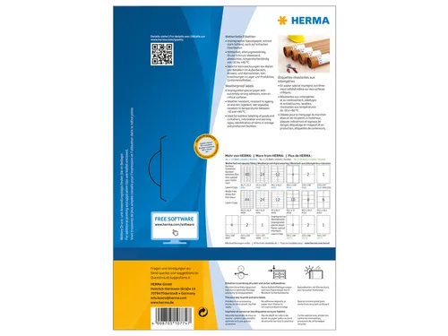 HERMA 10774 Weerbestendige etiketten A4 210x148mm Wit 160 stuks