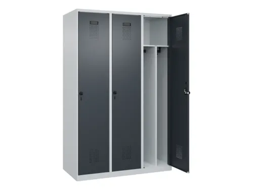 locker voor scheiding van kleding,HxBxD 1850x1200x500mm,3vak