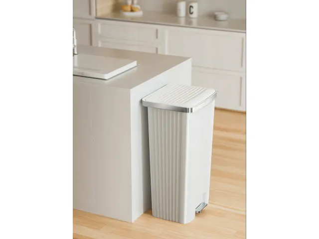 Hana 2 Pedaalemmer 90 liter Wit