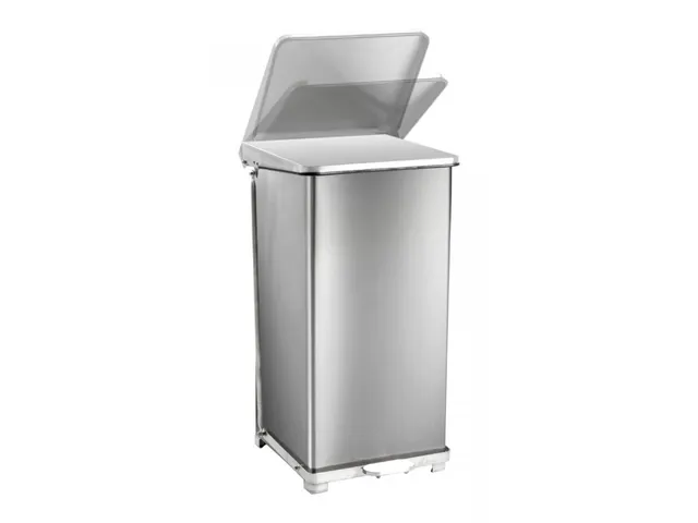Poubelle à pédale industrielle 90L inox mat