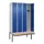 locker met bank,HxBxD 2120x1200x815mm,4vak,vak B 300mm,cilinderslot