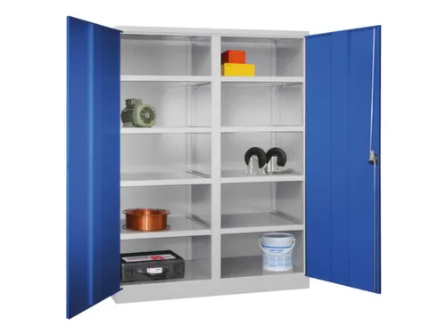 zwaarlastkast met openslaande deuren,RAL7035,front RAL5010