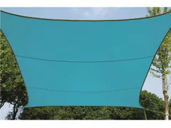 Voile solaire carré 5x5m Bleu ciel